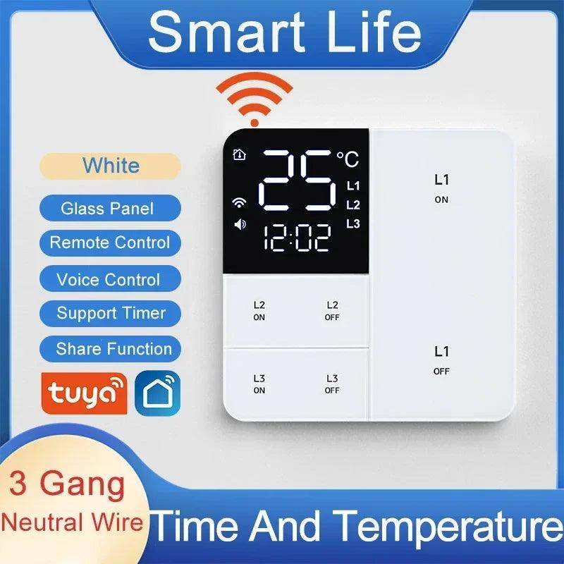WiFi Smart Switch Temp Time 1-3 Gang - P12 Hub Europe