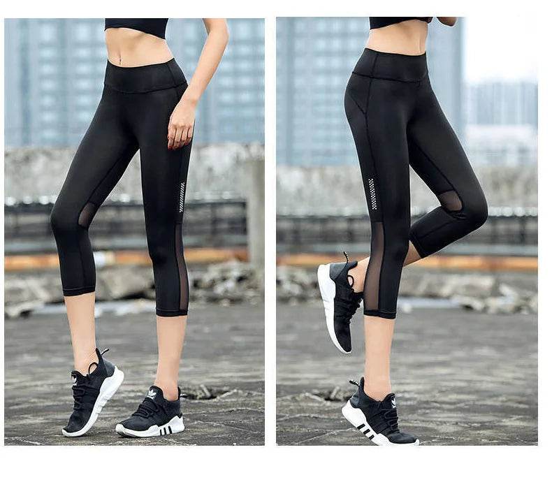 Women's Mesh High Waist Capris - P12 Hub Europe