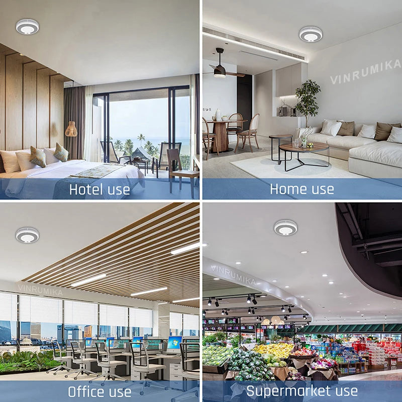 WiFi Tuya Smart Smoke Detector With Built-in 10 Year Lithium Battery For Parlor Room Kitchen Shop Fire Inspection Alarm Sensor