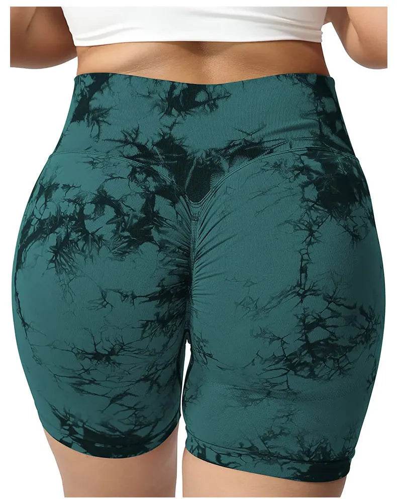 Tie Dye Yoga Shorts Women - P12 Hub Europe