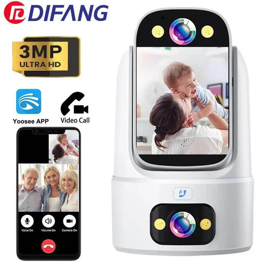 Baby Monitor 3MP Dual Lens WiFi Video Call, Color Night Vision - P12 Hub Europe