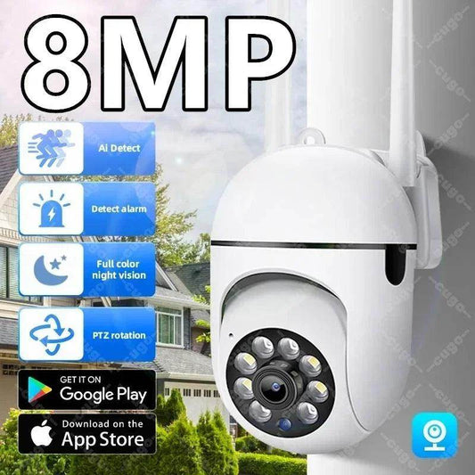 Camera 8MP WiFi 4X Zoom, Color Night, AI Track, 2-Way Audio - P12 Hub Europe