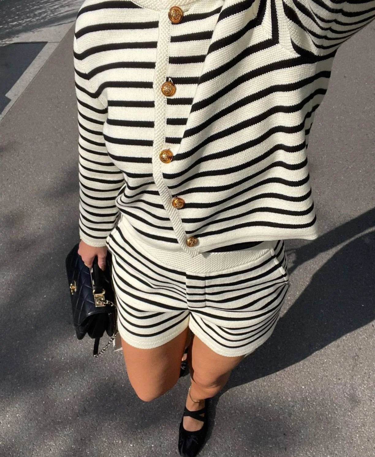 Tossy Zebra Knit Shorts Set - P12 Hub Europe