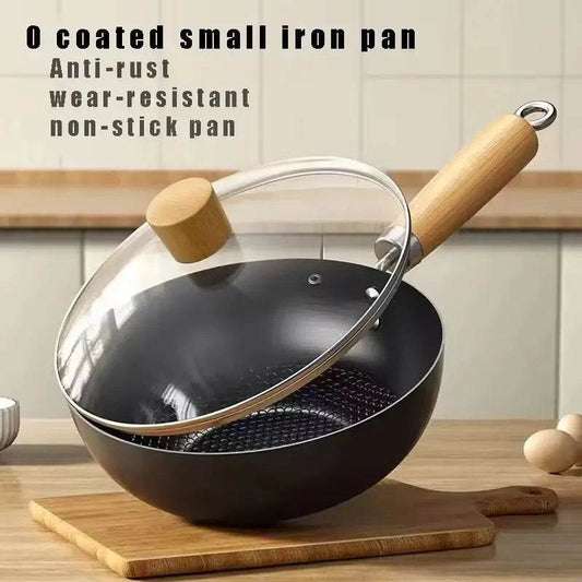20/24cm Small Wok Household Cast Iron Wok Non-stick Wok Steak Auxiliary Food Pan Gas Stove Induction Cooker Food Frying Kitchen - P12 Hub Europe