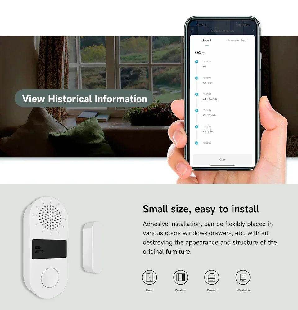 Alarm Door Tuya WiFi 130dB - P12 Hub Europe