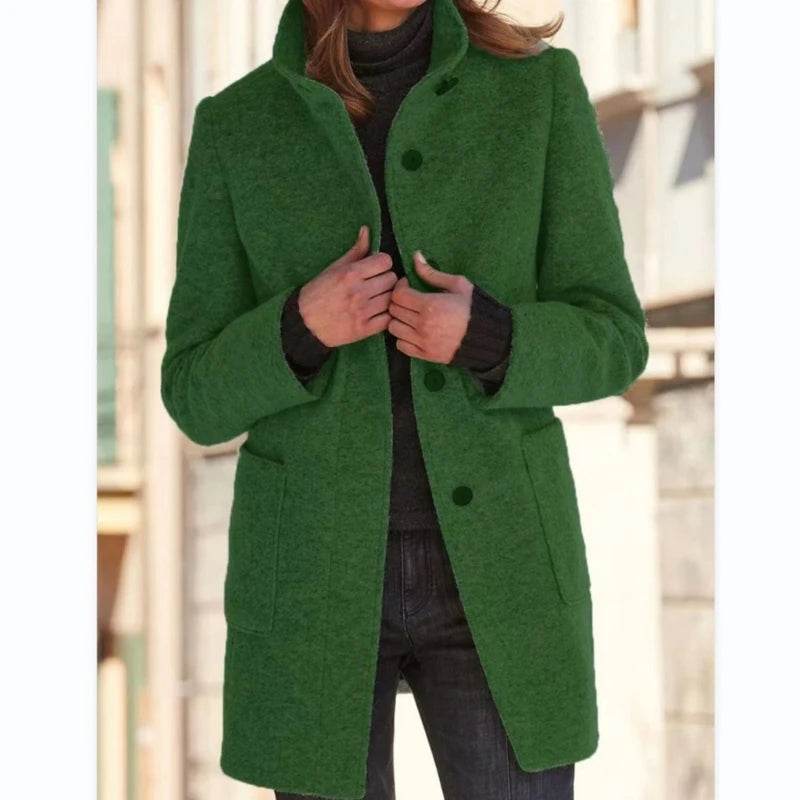 Warm Wool Blend Trench Coat - P12 Hub Europe