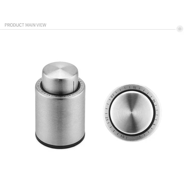 Wine Plug Vacuum Retain Freshness Champagne Stopper Red Wine Stopper Stainless Steel Wine Bottle Cap Leak-Proof Sealing. - P12 Hub Europe