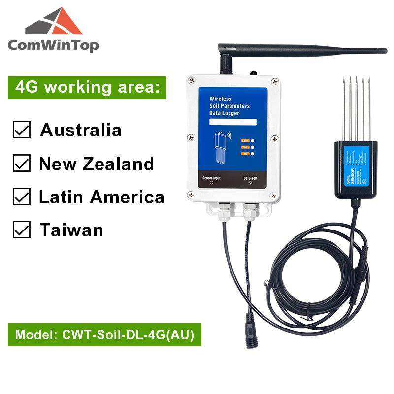 7-in-1 Soil Sensor | WiFi/4G, Moisture, Temp, EC, pH, NPK, Data Logger - P12 Hub Europe
