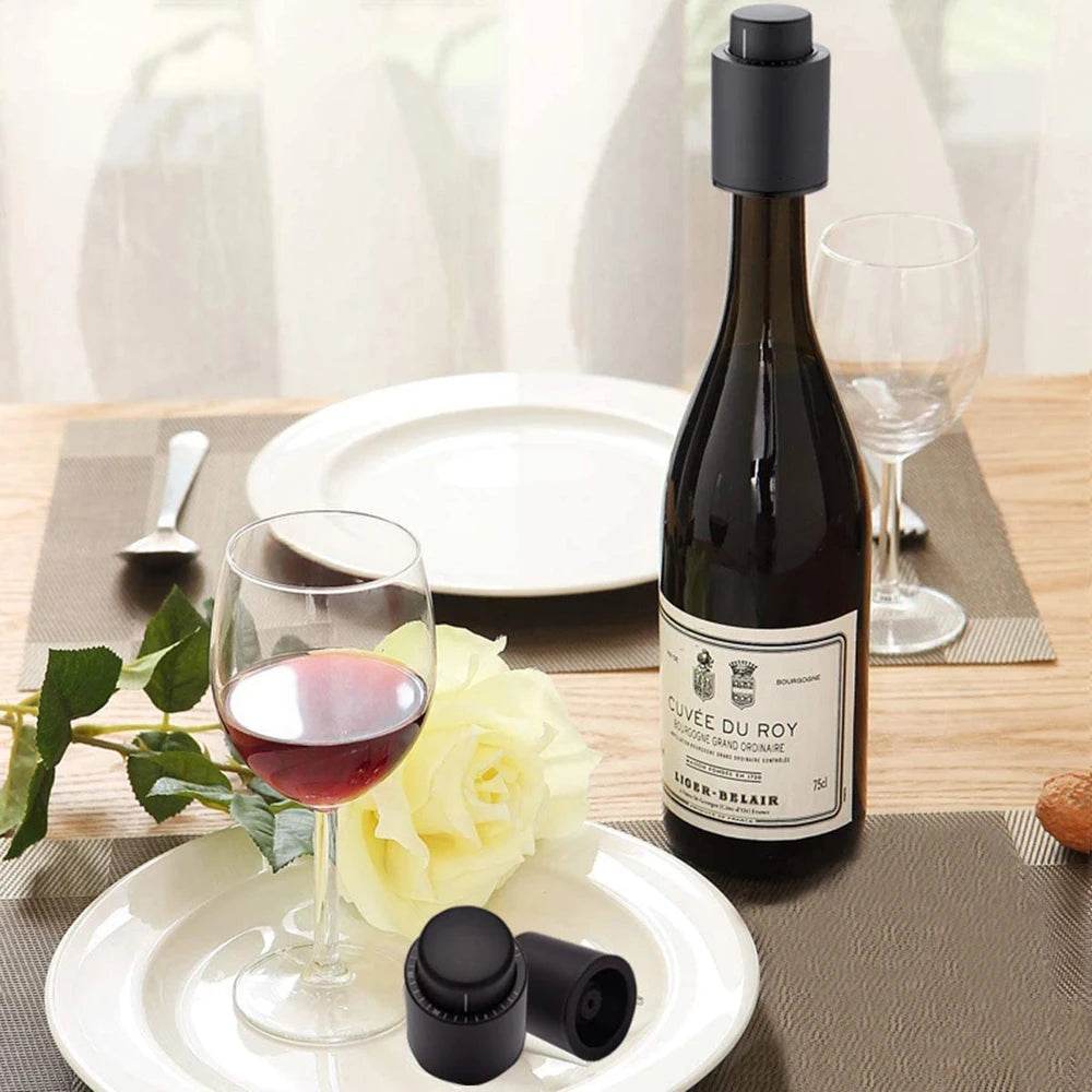 Wine Bottle Stoppers Reusable Wine Stoppers Vacuum Wine Preserver Wine Savers Vacuum Pump Corks Keep Wine Really Fresh - P12 Hub Europe