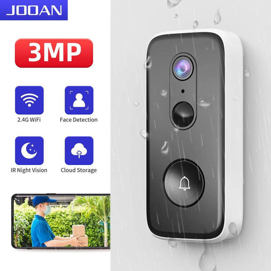 Video Doorbell 3MP WiFi | PIR, 2-Way Audio, Cloud - P12 Hub Europe
