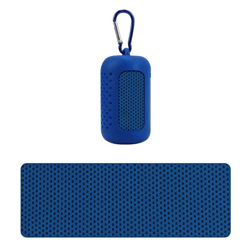 Cooling Towel Circular Silicone Wrapped Cold Towel Quick Drying Microfiber Towels Beach Accessories Towel Sport Fitness - P12 Hub Europe