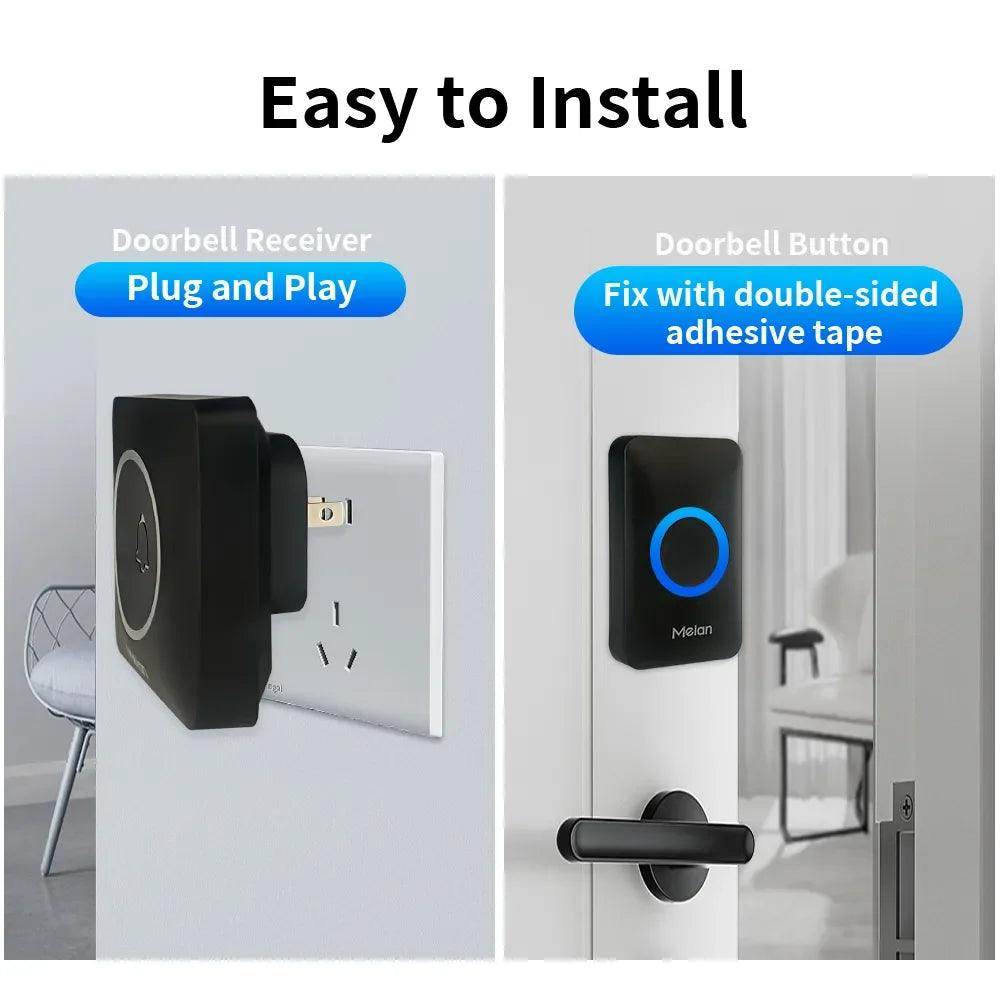Doorbell Wireless | 60 Tunes, 1000ft, IP65, 5 Volume Levels - P12 Hub Europe