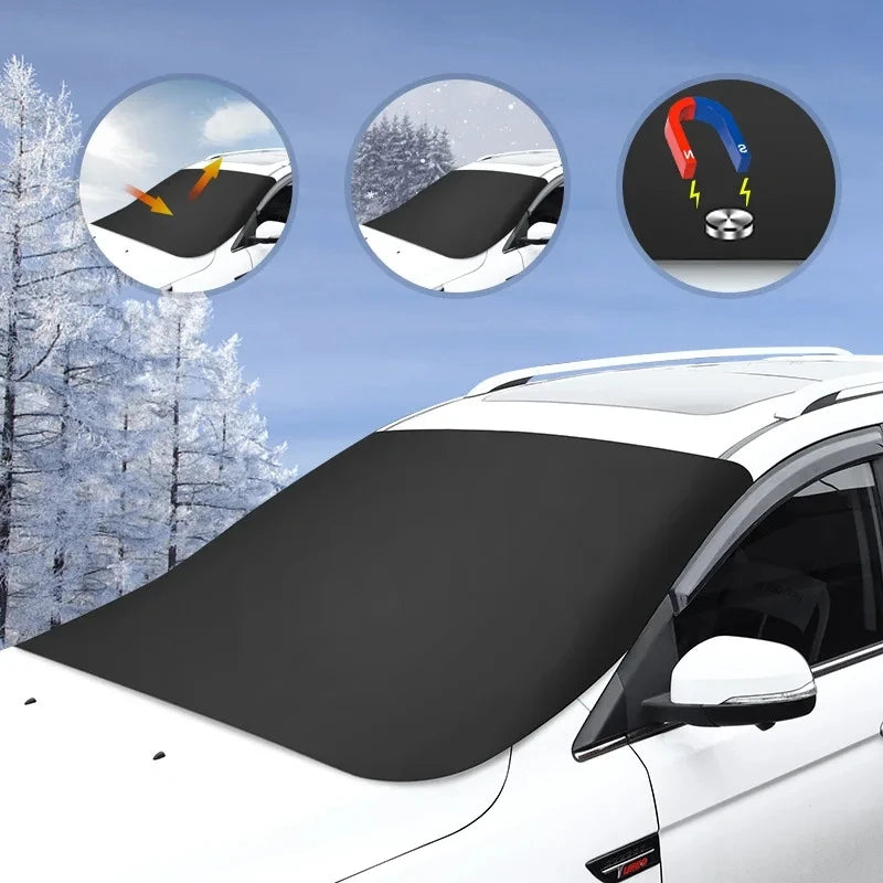 Car sun shield Magnetic car snow shield Car sun shield thickened anti-freeze and visor car cover