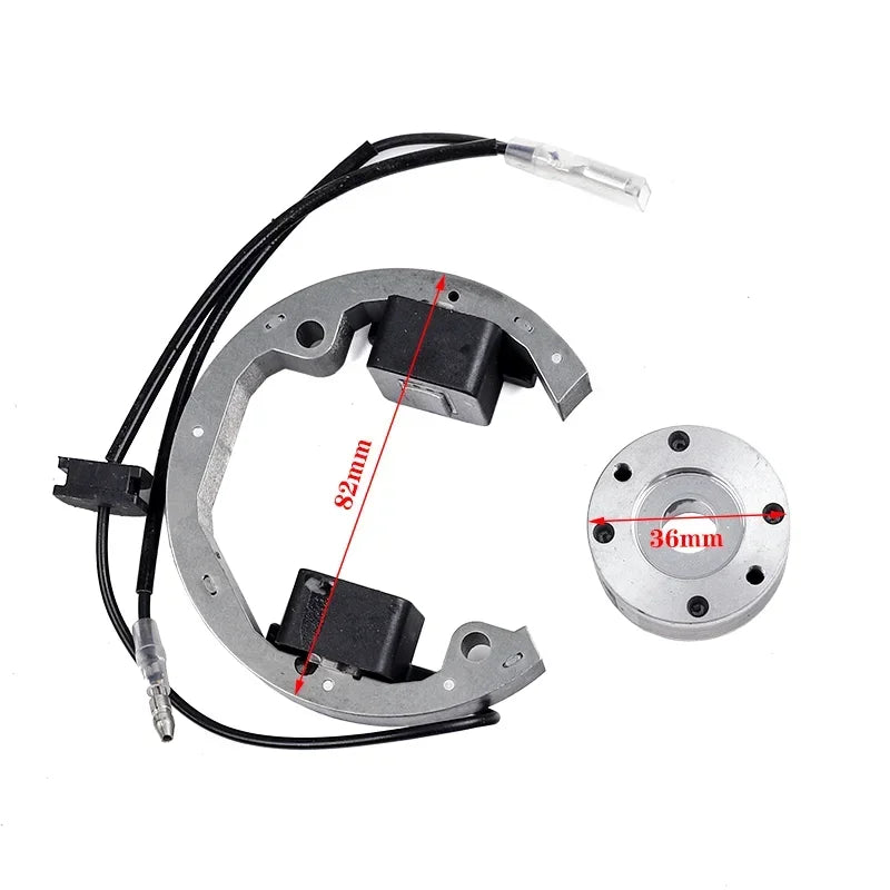 Mini Motorcycle 50cc Accessories Ignition Coil Pit Bike for 50 SX Electric and Ignition Internal Rotor Stator Magneto Gy6