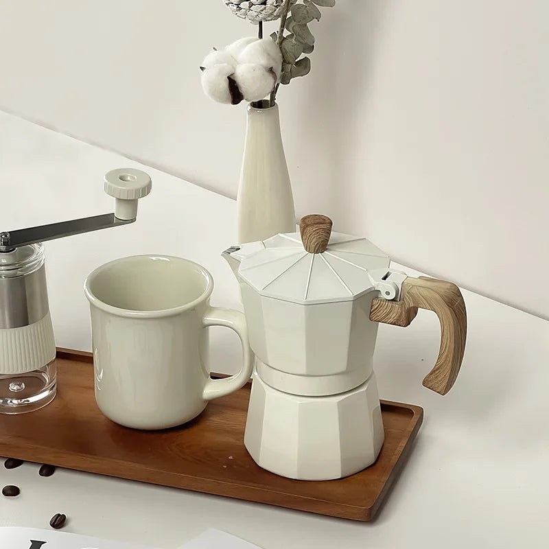 Triple Portable Moka Pot,Espresso Extraction Coffee Filter Pot Filter Cups,Single Valve Electric Coffee Maker