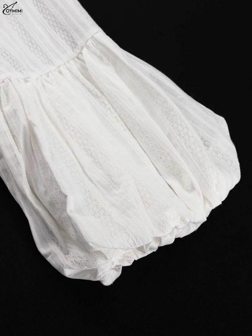 Oymimi White Puff Sleeve Shorts - P12 Hub Europe