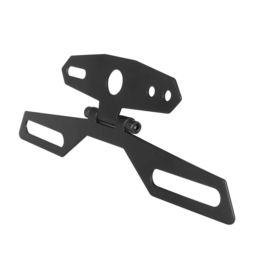 Motorcycle License Plate Bracket Taillight Mount Support Folding Number Plate Frame Holder Mount Universal Motorbike Accessories