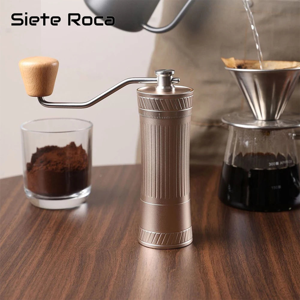 New Upgrade Manual Coffee Grinder with External Adjustment –CNC 420SS Ghost Tooth Burr for Espresso Pour Over Coffee Mill
