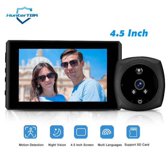 Digital Door Viewer 1080P  | 4.5" Screen, PIR Night Vision Rechargeable