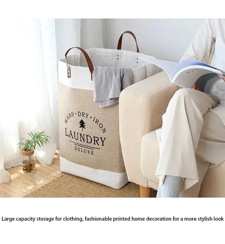 Large Fabric Folding Laundry Basket - P12 Hub Europe