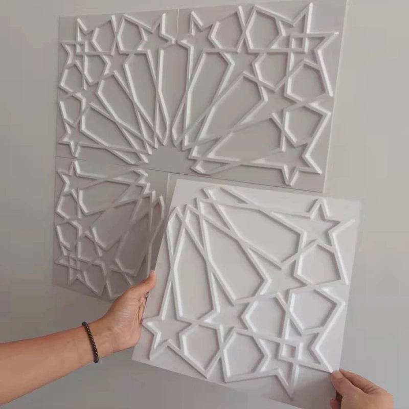 30x30cm 3D three-dimensional wall sticker decorative living room wallpaper mural waterproof 3D wall panel mold bathroom kitchen - P12 Hub Europe