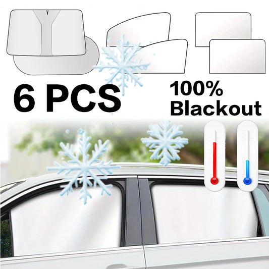 100 Blackout Windshield Sunshades Car Sun Shield Shades Sunshade Covers Summer Magnetic Side Window UV Protection Front Rear