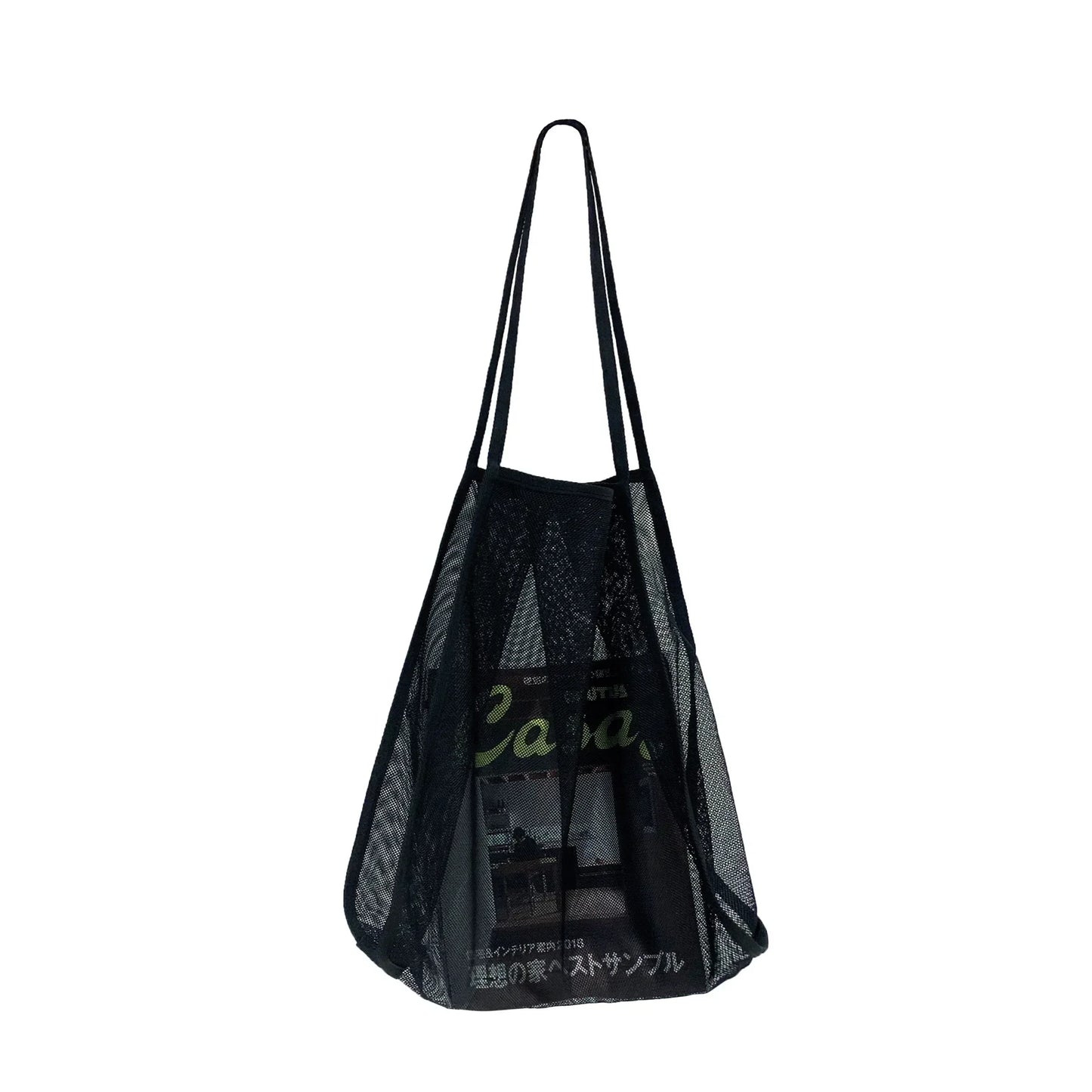 Beach Bag Large Capacity Shopping Bag Transparent Mesh Reusable Fashion Portable Travel Organizer Eco-Friendly Storage Bag