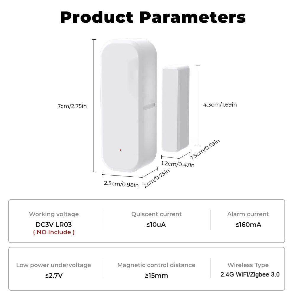 Sensor Door Tuya WiFi Zigbee Smart - P12 Hub Europe