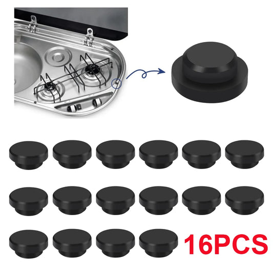 16PCS/Set Rubber Plugs For Smev Dometic Grommet Sleeve Pan Hob Support Motorhome Caravan Camper Van Camper Trailer Accessories