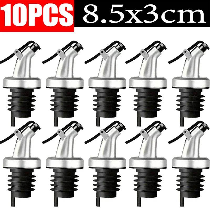 1/10x Oil Bottle Stopper Rubber Lock Plug Seal Leak-proof Food Grade Plastic Nozzle Sprayer Wine Vinegar Spouts Kitchen Tools - P12 Hub Europe