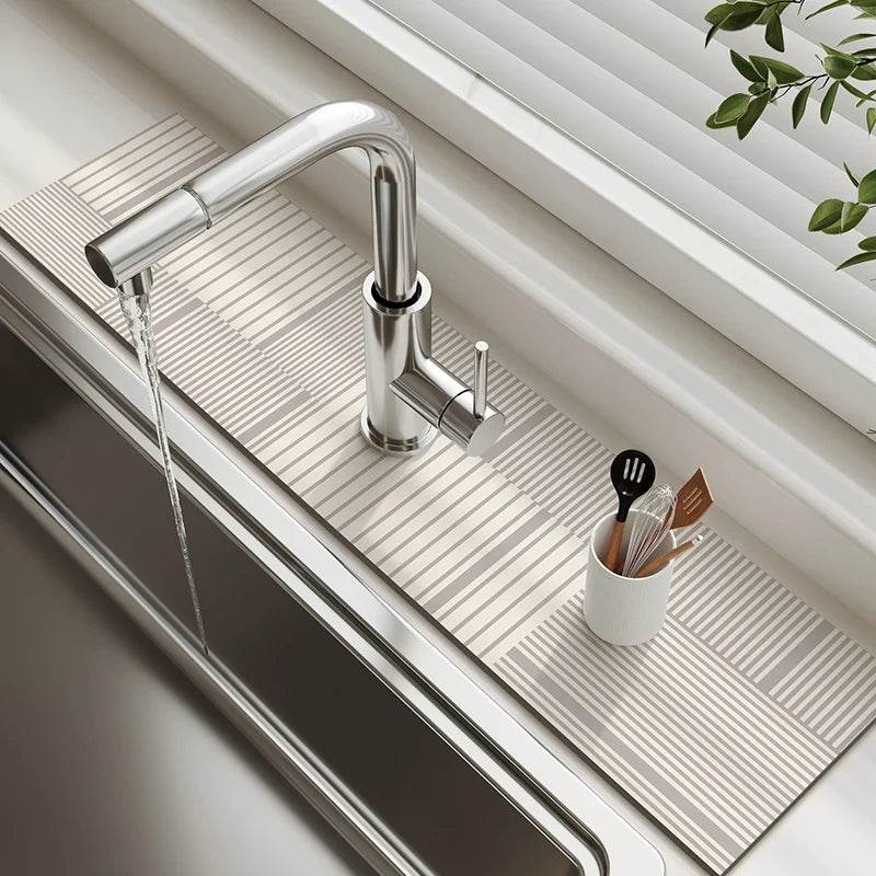 Diatomite Sink Faucet Drain Pad Absorbent Drying Mat For Kitchen Countertop Kitchen Sink Splash Mat Non-slip Table Mat - P12 Hub Europe