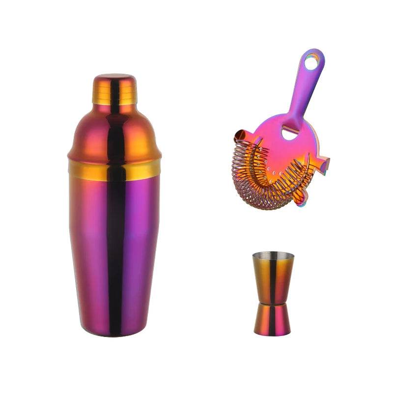 1-8PCS 750Ml Stainless Steel Bar Cocktail Shaker Set Bartender Tools Moijto Muddler Wine Bottle Stopper Cocktail Boston Barware - P12 Hub Europe
