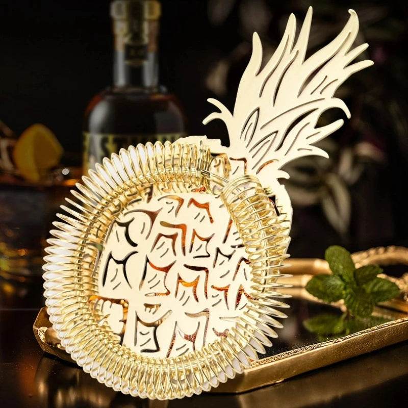 Creative Pineapple Cocktail Strainers Wine Strainer Stainless Steel Bar Strainer Drinkware Tools Bartender Bar Accessories - P12 Hub Europe