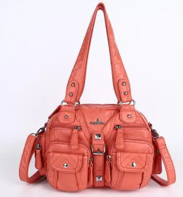 Angelkiss Women Handbags Satchel Top-handle Handbag PU Shoulder Bag Dumpling Pack Give Gifts Shoulder Bags Phone Money Pack