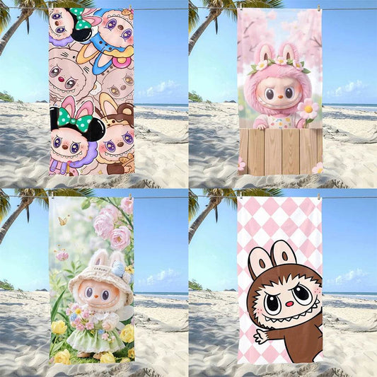 Adorable Cartoon-Print Beach Towels: Fun for Summer at the Shore! Suitable for towels, bath towels, beach towels - P12 Hub Europe