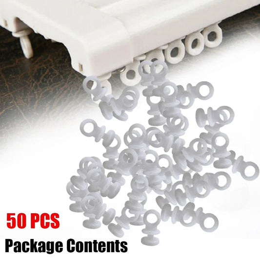 50pcs Plastic Curtain Track Slider Hooks Runners For Camper Van Motorhomes Caravan Boats Curtain Accessories RV Parts