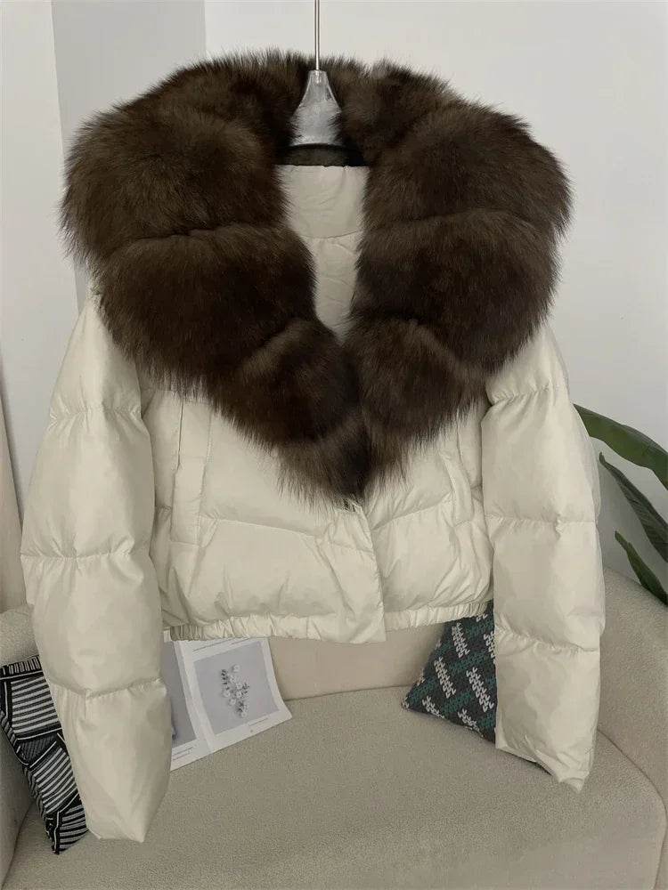 Short Fox Fur Down Puffer - P12 Hub Europe