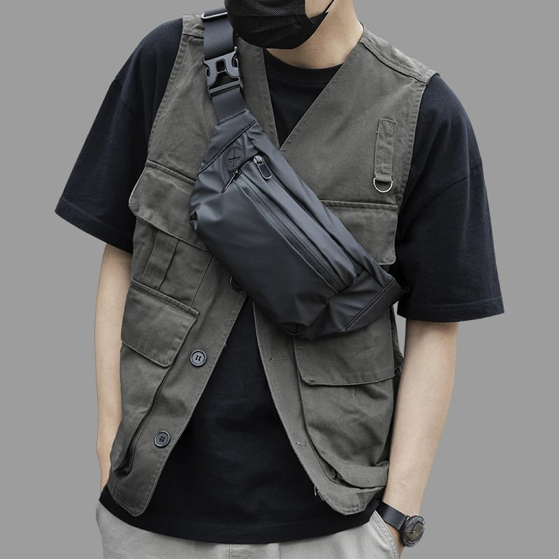 Waterproof Man Waist Bag Fashion Chest Pack Outdoor Sports Crossbody Bag Casual Travel Male Bum Belt Bag