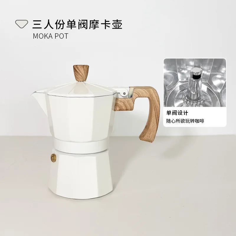Triple Portable Moka Pot,Espresso Extraction Coffee Filter Pot Filter Cups,Single Valve Electric Coffee Maker