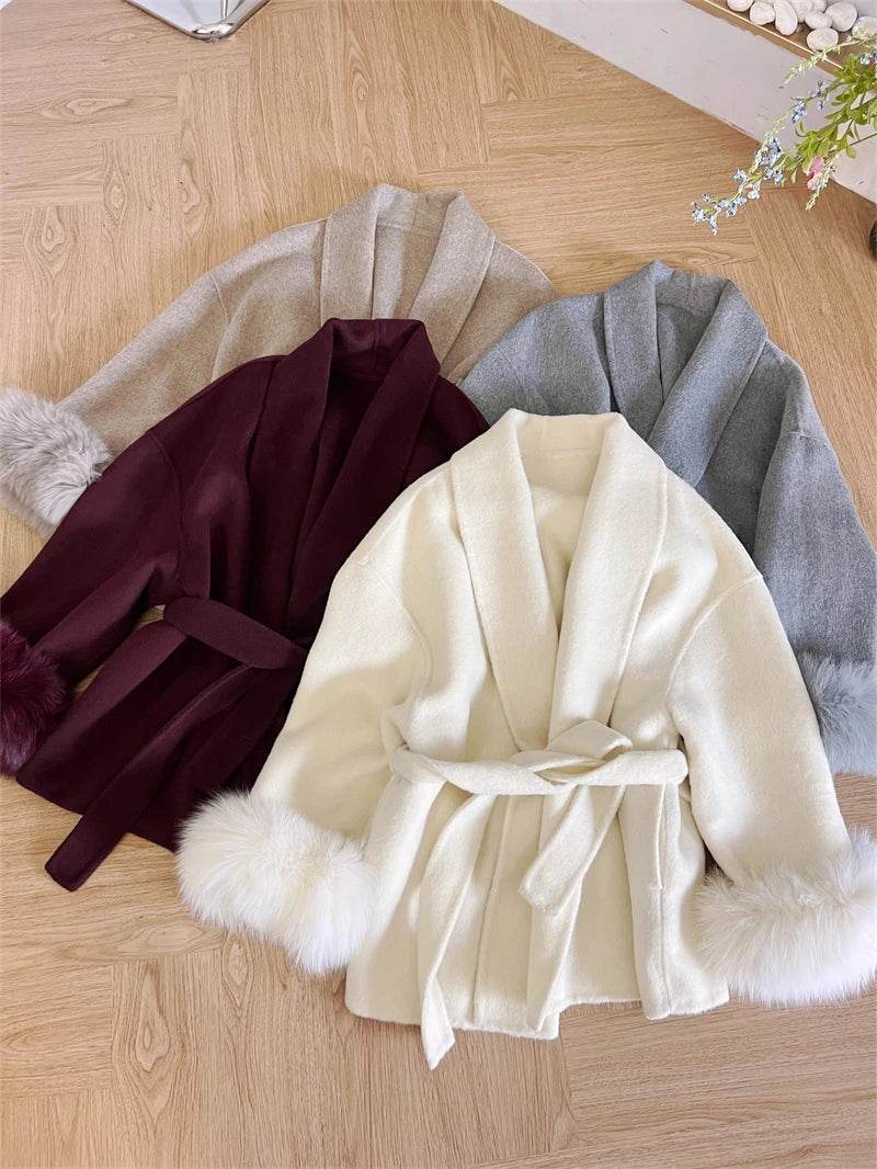 Fox Fur Wool Coat - P12 Hub Europe