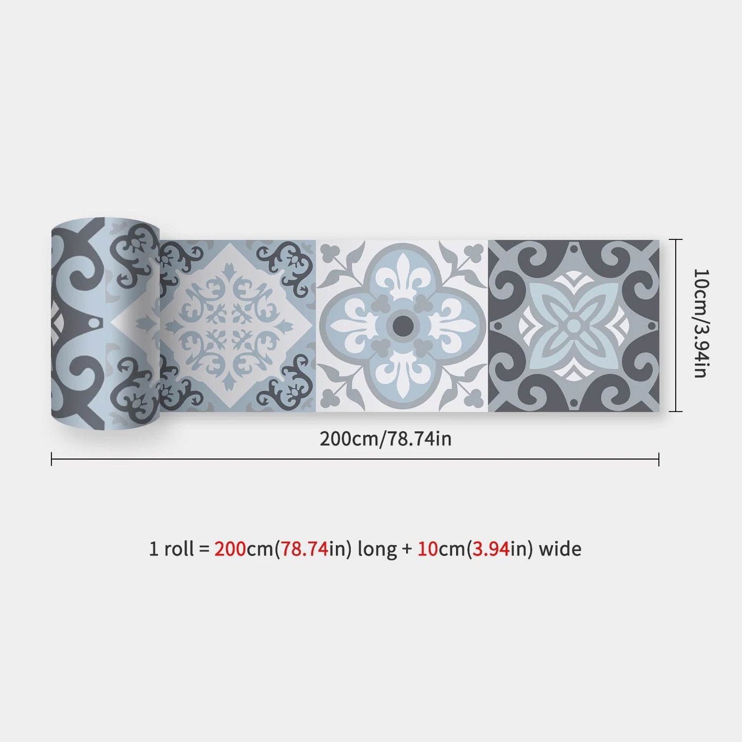 41 Styles Baseboard Stickers Waterproof Peel & Stick Waistline Wall Sticker Floor Border Sticker For Kitchen Bathroom 10x200cm - P12 Hub Europe