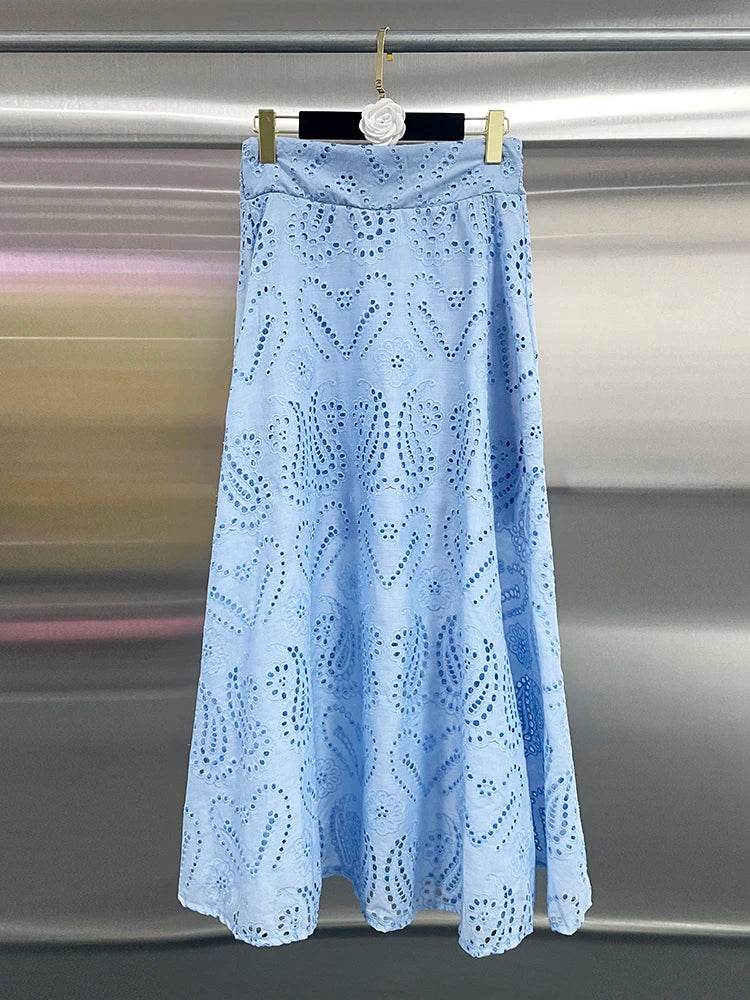 Embroidery Hollow Skirt Set - P12 Hub Europe
