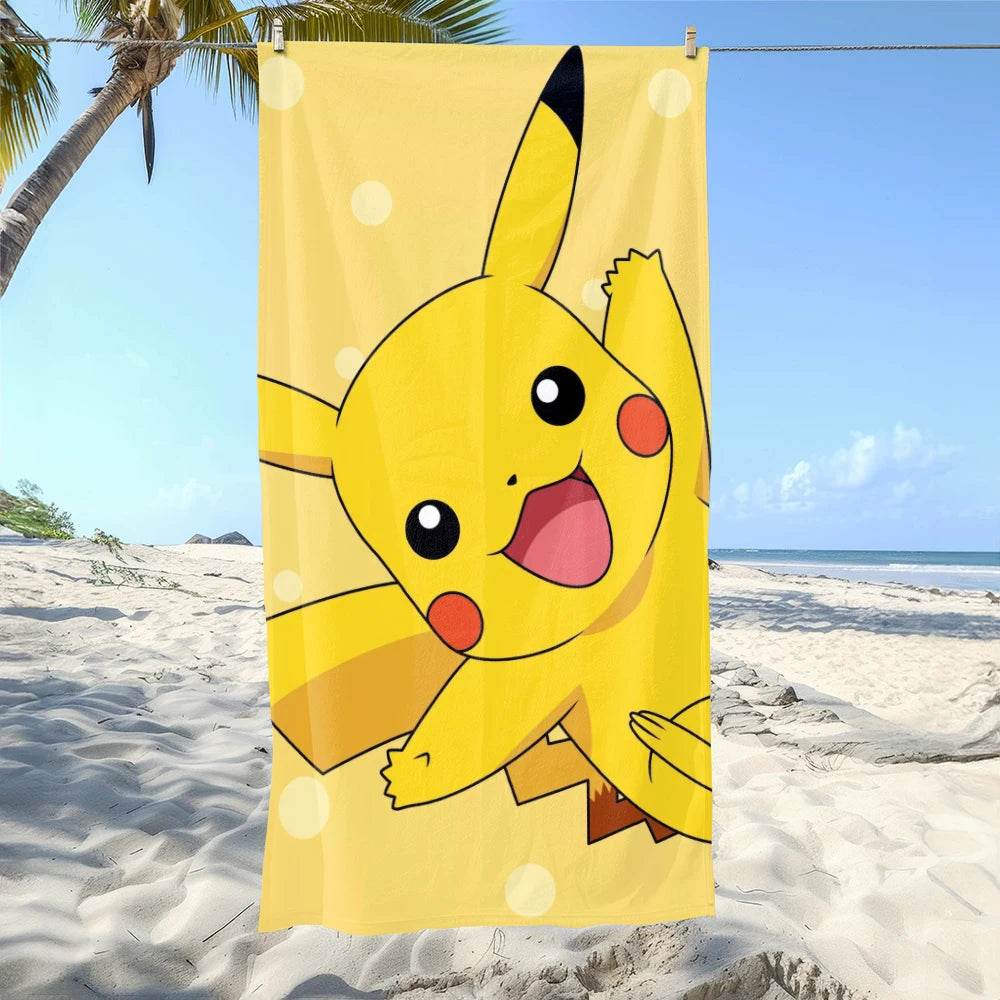 Pikachu-Printed Beach Towels: Fun for Pokémon Fans at the Shore! Suitable for towels, bath towels, beach towels - P12 Hub Europe