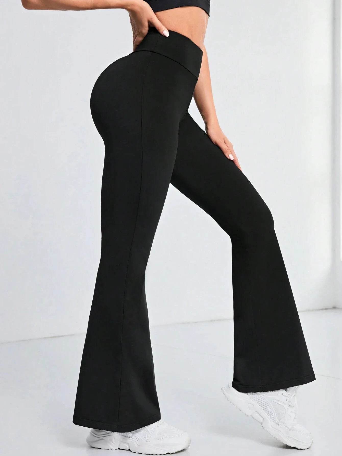 Women's High-Waist Flare Leggings - P12 Hub Europe