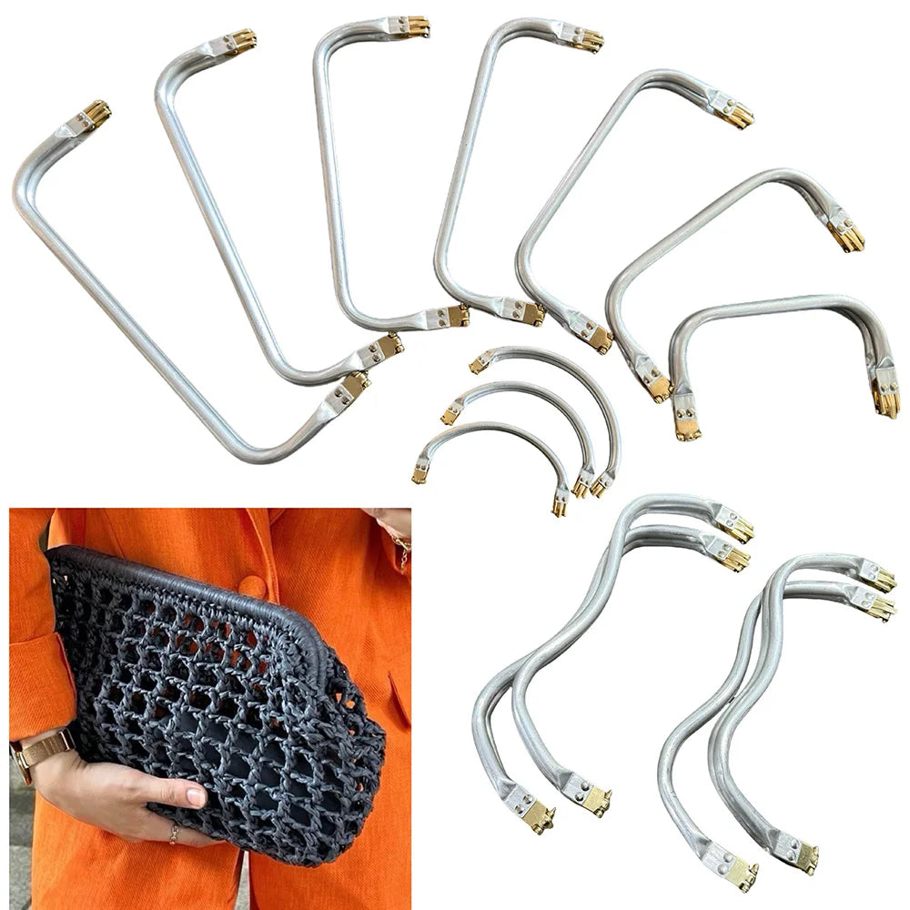 2pcs DIY Metal Purse Frame Handle Kiss Clasp Lock For Bag Sewing Craft Tailor Accessory Bag Frame For Purse Backpack Bags Parts