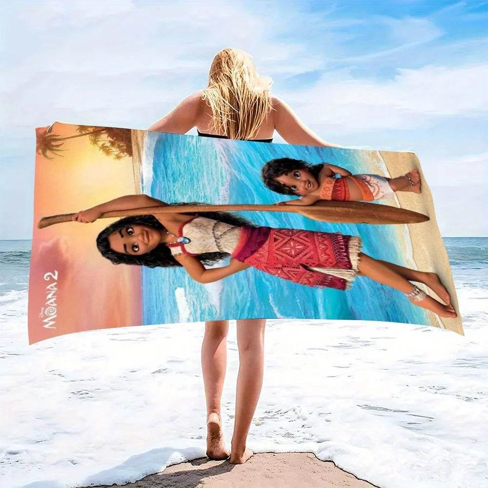 Moana 2 Beach Towel: Dive into Adventure with Maui and Moana! Suitable for towels, bath towels, beach towels, gifts - P12 Hub Europe