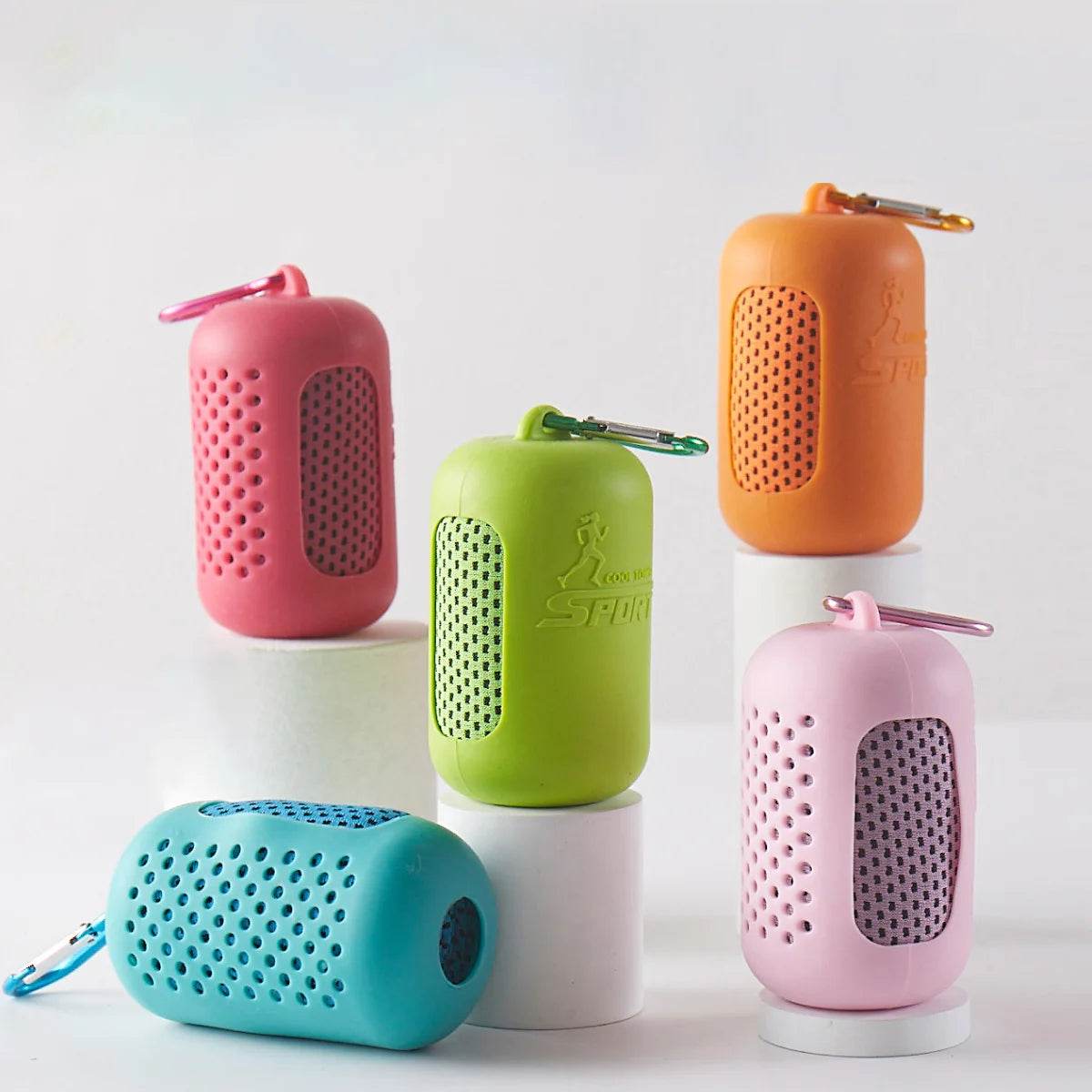 Portable Mini Silica Gel Set Cold Towel Quick Drying Breathable Chilly Sweat Absorption Sports Cooling Towel Running Yoga Gym - P12 Hub Europe