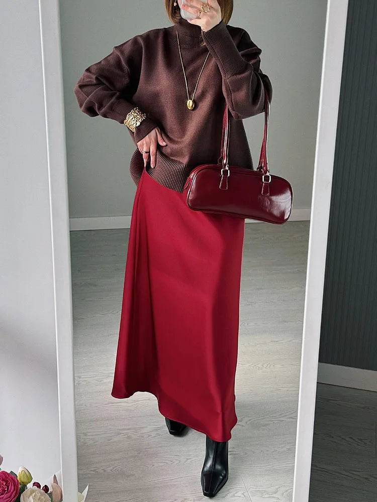 Women's Satin Maxi Skirt - P12 Hub Europe
