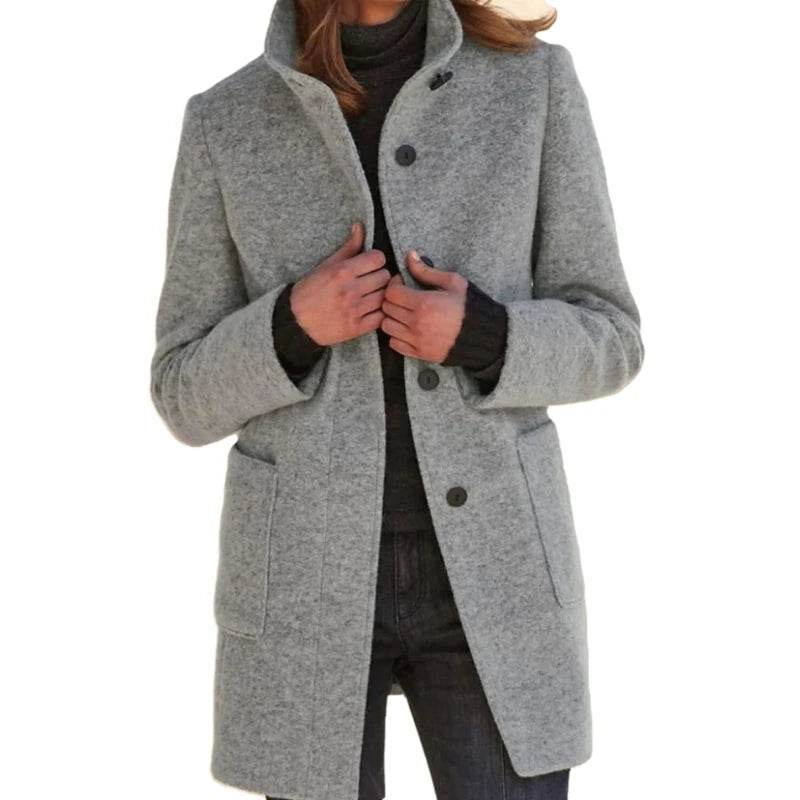 Warm Wool Blend Trench Coat - P12 Hub Europe