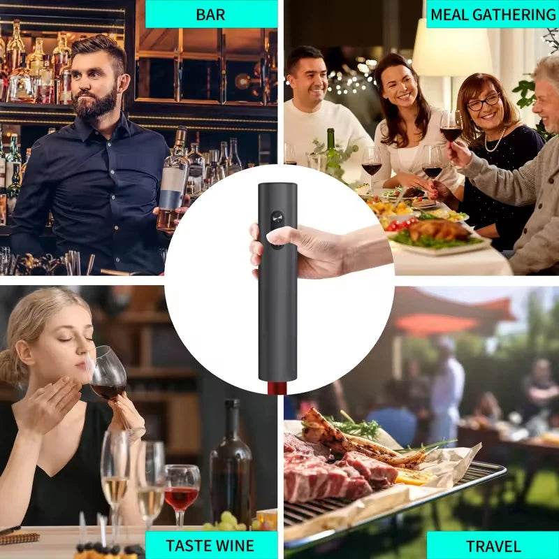 Electric Wine Bottle Opener Automatic Red Wine Corkscrew Wine Opener Wine Tools Kitchen Products - P12 Hub Europe